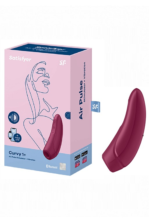 ВАКУУМНЫЙ МАССАЖЕР С ВИБРАЦИЕЙ SATISFYER CURVY 1 PLUS ROSE RED 