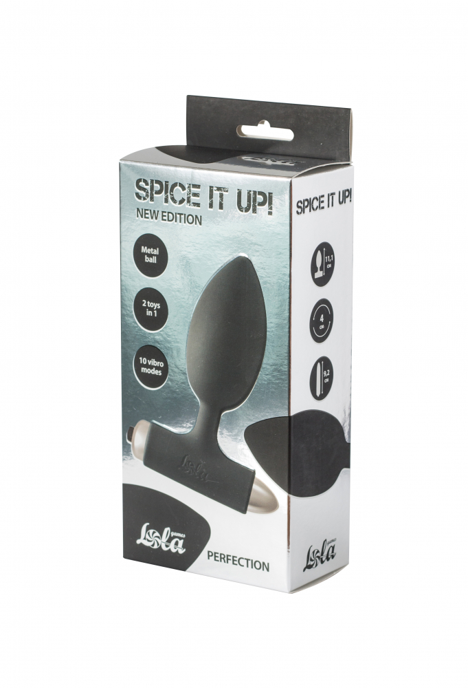 АНАЛЬНАЯ ПРОБКА С ВИБРАЦИЕЙ SPICE IT UP NEW EDITION PERFECTION BLACK 