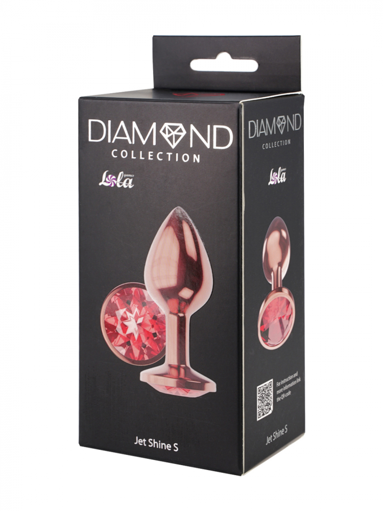 АНАЛЬНАЯ ПРОБКА DIAMOND RUBY SHINE S РОЗОВОЕ ЗОЛОТО 