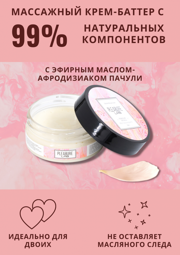 МАССАЖНЫЙ КРЕМ PLEASURE LAB DELICATE ПИОНЫ И ПАЧУЛИ 50 МЛ 